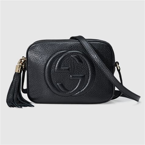 borsa a spalla gucci con pendaglio|Borsa a spalla piccola in pelle e tela rivestita con finiture in nastro .